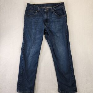Wrangler Men's Premium Quality‎ Dark Wash Straight Leg Jeans Comfort Guaranteed